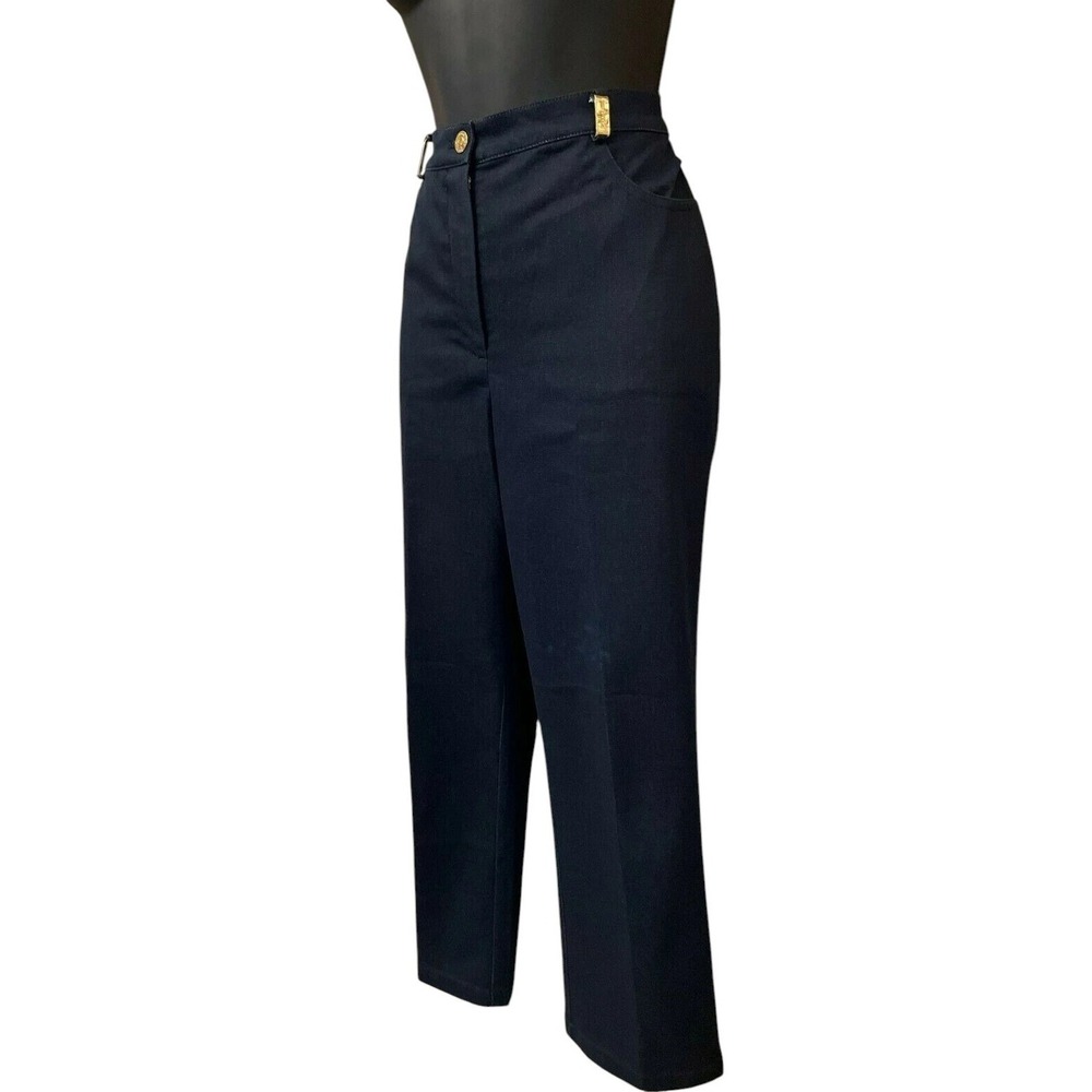 ST JOHN Sport Essentials Womens Pants Jeans Size 8 Blue Denim Cotton Stretch - Picture 5 of 12